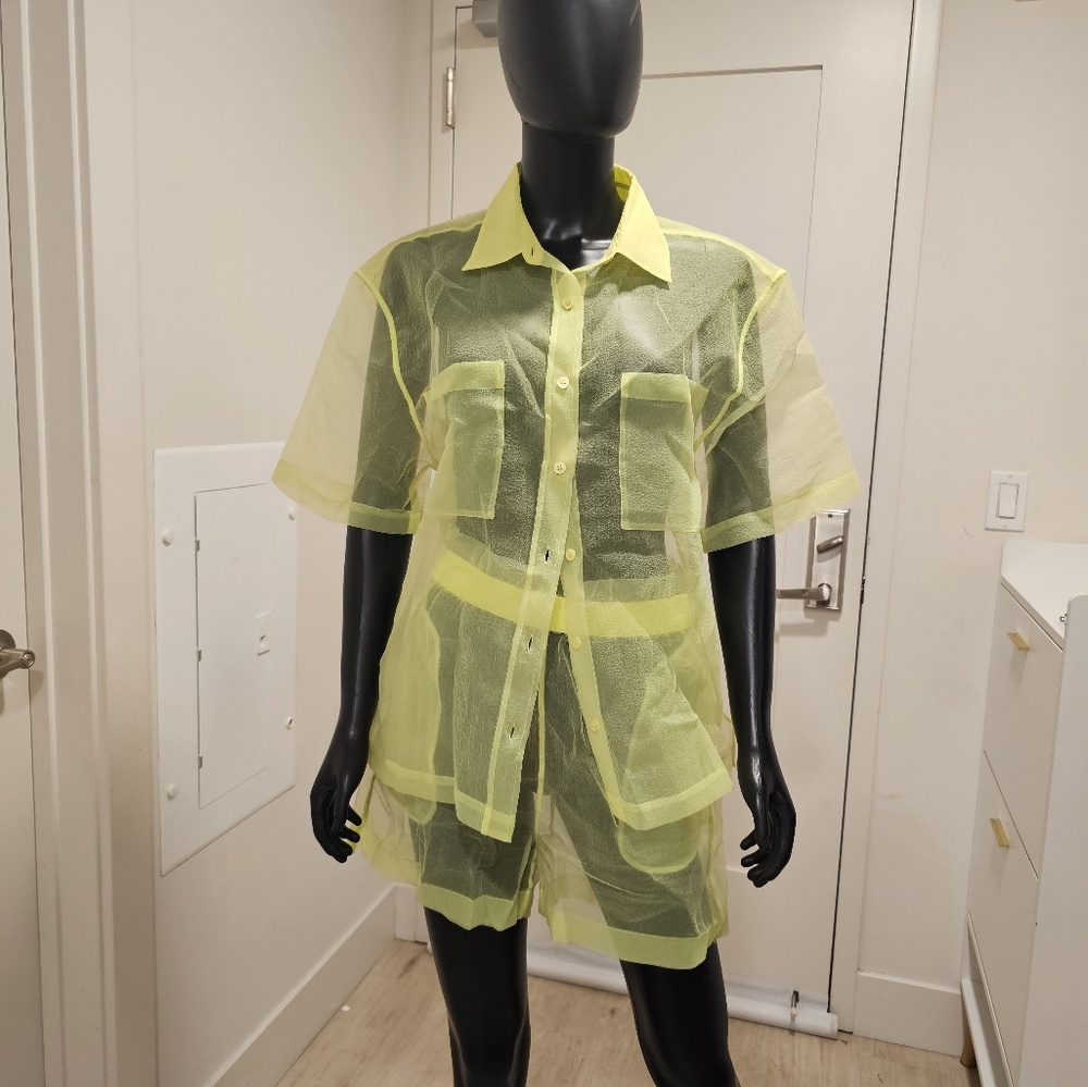 Sheer Neon Yellow Set